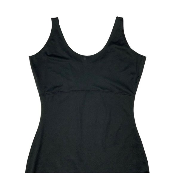 Spanx By Sara Blakely Romper Shapewear Plus 1X Black Sleeveless Scoop Mid Thigh - Picture 7 of 12